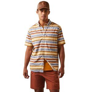 Ariat Men's Short Sleeve Sunset Stretch Golden Serape Button Down Shirt